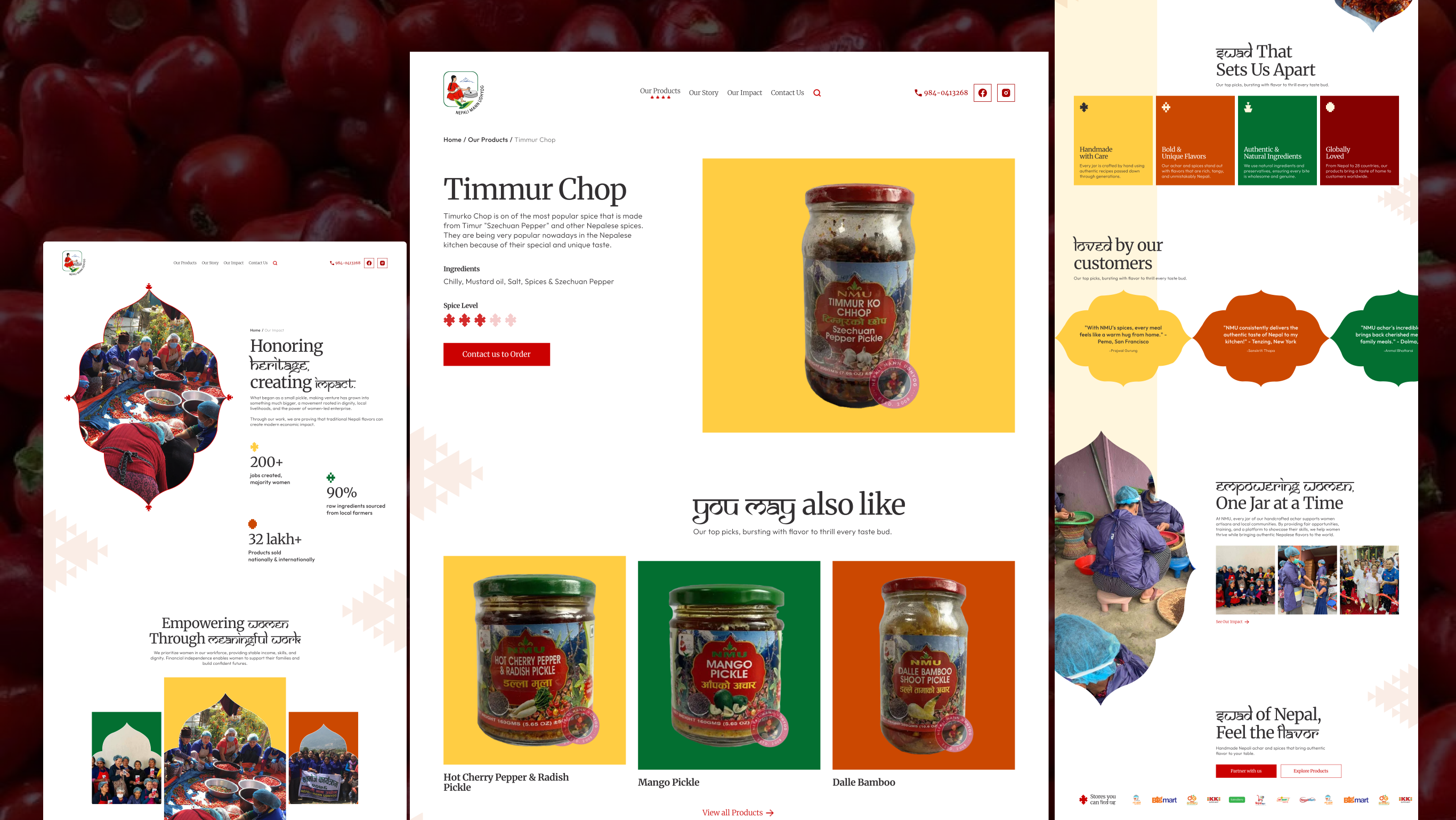 Image showcasing various screenshots of NMU website